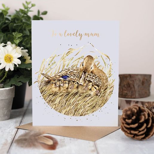 Přání pro maminku Wrendale Designs "Shelter from the Storm" - Kachny