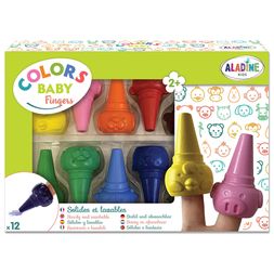 Voskovky Aladine Colors Baby Fingers - 12 barev