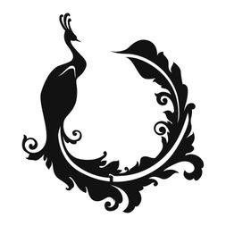 Šablona Cadence, stínová - Páv v ornamentu