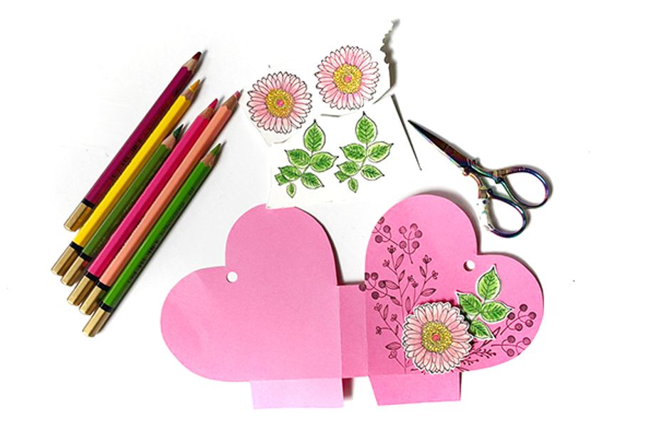 Pap&iacute;rov&aacute; krabička ve tvaru srdce