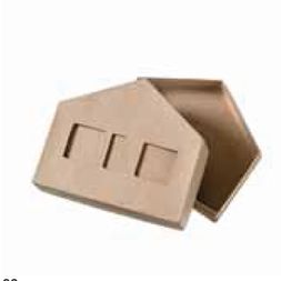 Krabička k dotvoření PappArt - Domeček, 14x5x12 cm