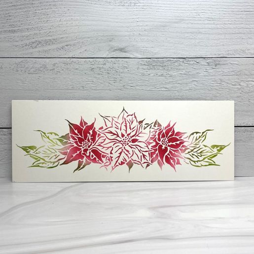 Šablona TCW 16,5"x6" (42x15 cm) - Poinsettia Spray