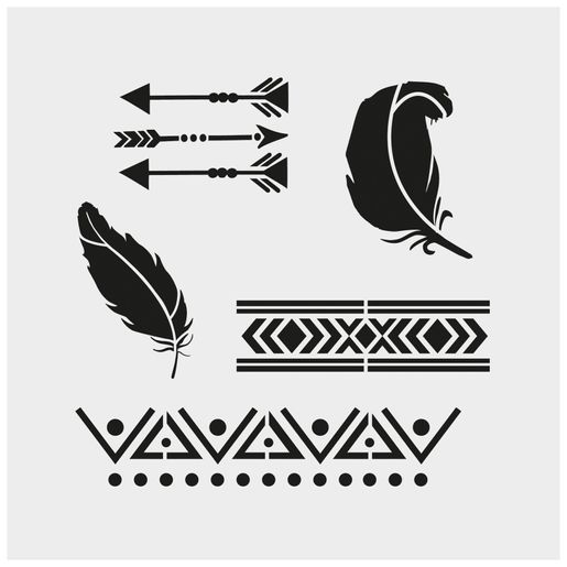 Šablona Aladine, 15x15 cm - Etno