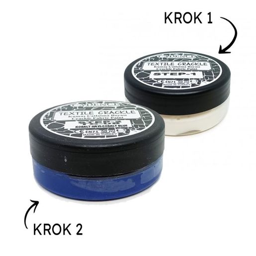 Krakelovací pasta na textil Cadence Textile Crackle, 50 + 50 ml - VYBERTE ODSTÍN