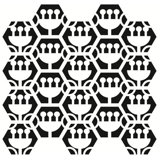 Šablona TCW - Tulip Hexagons - VYBERTE VELIKOST