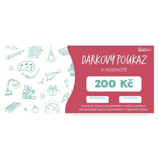 Dárková poukázka v hodnotě 200 Kč