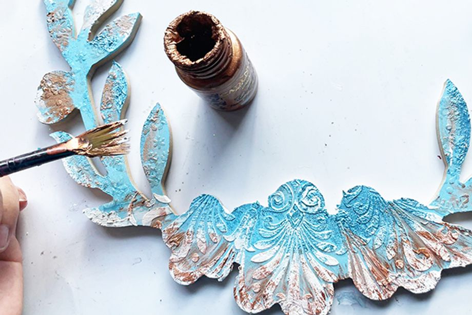 Ledový věnec s andílky