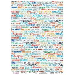 Rýžový papír Cadence, A4 - Cestovní nápisy