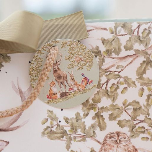 Dárková taška Wrendale Designs "The Woodland Clearing", velká - Lesní zvířata