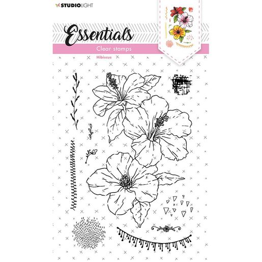 Gelová razítka Studio Light "Hibiscus", 10 ks - Ibišek