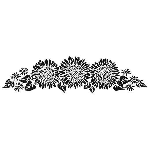 Šablona TCW 16,5"x6" (42x15 cm) - Sunflower Spray