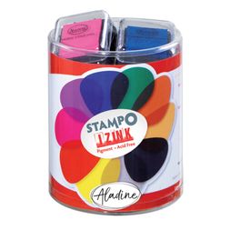 Razítkovací polštářky Aladine Stampo Izink Pigment, 10 ks - základní barvy