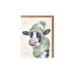 Dárková kartička Wrendale Designs "Mooo-rry Christmas" - Kráva, vánoční