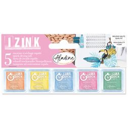 Razítkovací polštářky Aladine Izink Quick Dry, 5 ks - jarní barvy