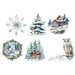 Průhledné samolepky Studio Light "Winter Wonderland" - Zima se zvířátky