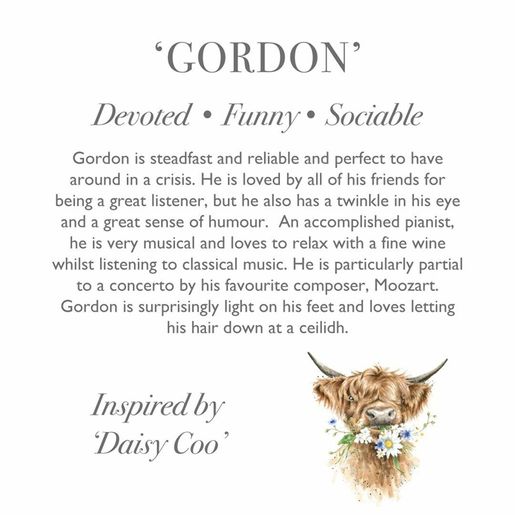 Plyšová hračka Wrendale Designs "Highland Cow Gordon" - Kráva, mládě