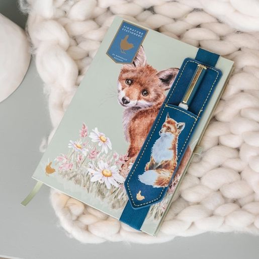 Luxusní kuličkové pero s pouzdrem Wrendale Designs - Lesní zvířata