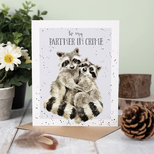 Přání k výročí Wrendale Designs "Partners in Crime" - Mývali
