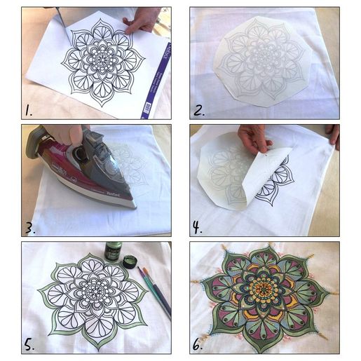 Transferový obrázek na textil Cadence, 25x35 cm - Mandala 3
