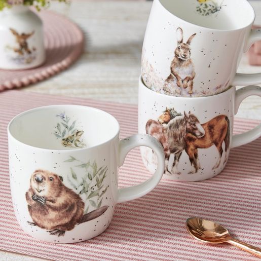 Porcelánový hrnek Wrendale Designs "Fresh as a Daisy", 0,31 l - Zajíc