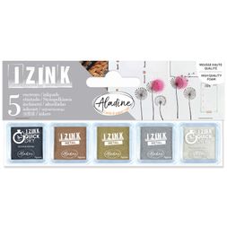 Razítkovací polštářky Aladine Izink Quick Dry, 5 ks - slavnostní barvy