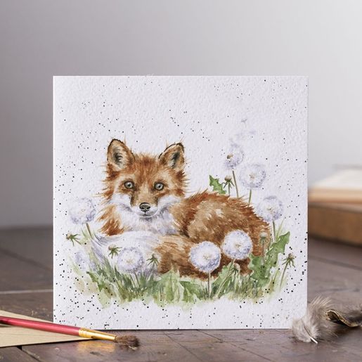 Přání Wrendale Designs "The Dandy Fox", 15x15 cm - Liška
