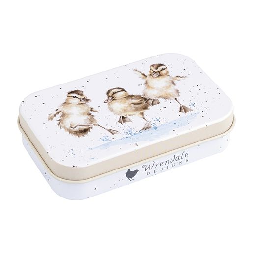 Plechová krabička na drobnosti Wrendale Designs "Puddle Ducks" - Káčátka