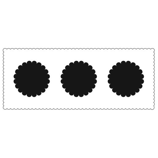 Šablona TCW 4"x9" (10x23 cm) - Scalloped Circles