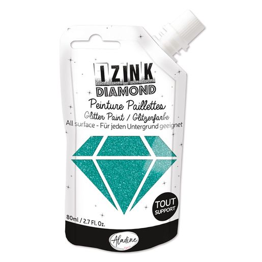 Diamantová barva Aladine Izink Diamond, 80 ml - turquoise, tyrkysová