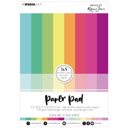Blok barevných papírů Studio Light, A5, 24 l. - zářivé a pastelové barvy