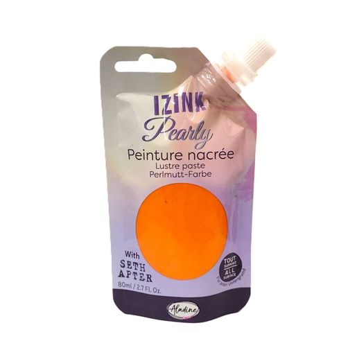 Perleťová barva Aladine Izink Pearly, 80 ml - tangerine, oranžová