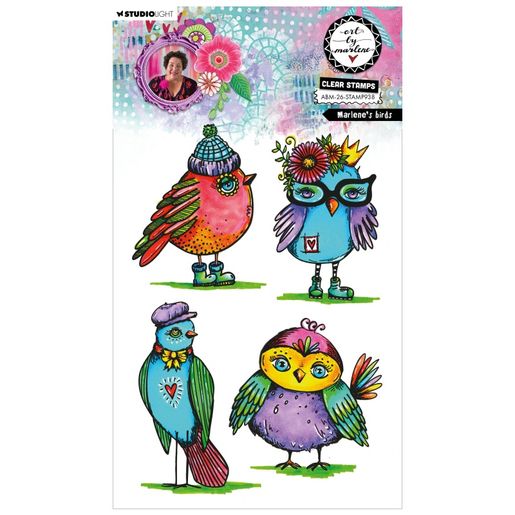 Gelová razítka Studio Light "26“, 4 ks - Marlenini ptáčci