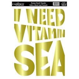 Nažehlovací nálepka Cadence, 21x30 cm, zlatá - Vitamin Sea