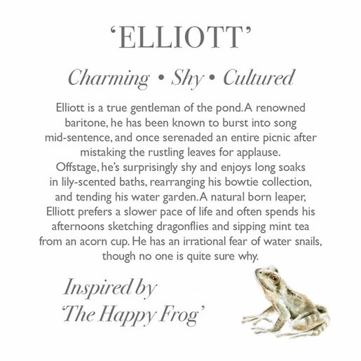 Plyšová hračka Wrendale Designs "Frog Elliott" - Žába, mládě