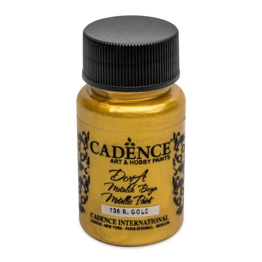 Metalická akrylová barva Cadence Dora Metallic, 50 ml - rich gold, zlatá