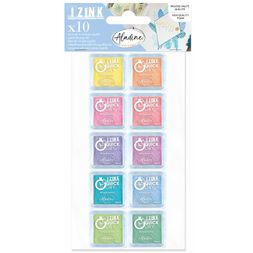 Razítkovací polštářky Aladine Izink Quick Dry, 10 ks - pastelové barvy