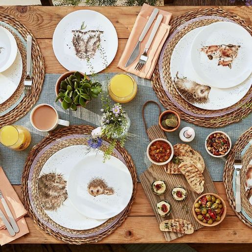 Jídelní porcelánový talíř Wrendale Designs - Sova