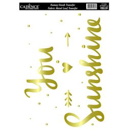 Nažehlovací nálepka Cadence, 21x30 cm, zlatá - Sunshine