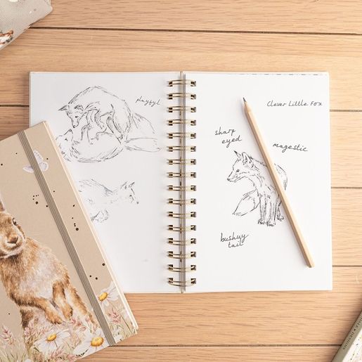 Kroužkový blok Wrendale Designs "Among the Daisies", A5, 96 l., čistý - Králík