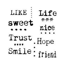 Šablona TCW 6"x6" (15,2x15,2 cm) - Life Words