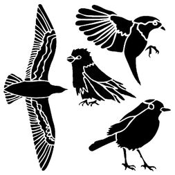 Šablona TCW - Bird Gathering - VYBERTE VELIKOST