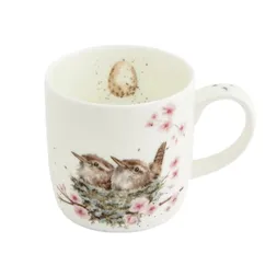 Porcelánový hrnek Wrendale Designs "Feather your Nest", 0,31 l - Střízlíci