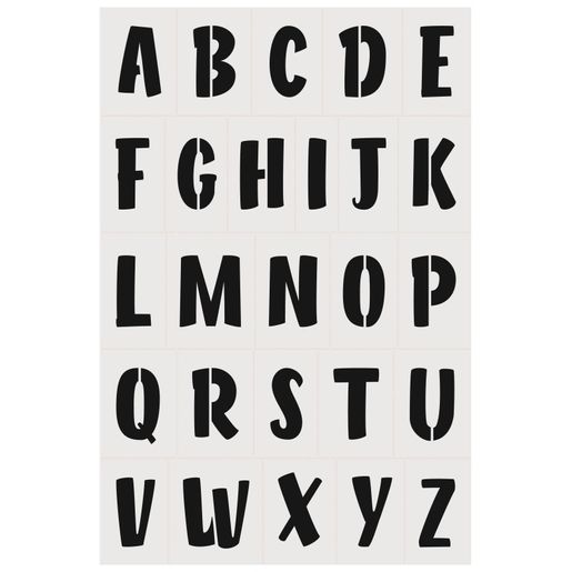 Šablona Aladine, 20x30 cm - Abeceda 2