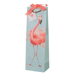 Dárková taška na víno Wrendale Designs "Pretty in Pink" - Plameňák