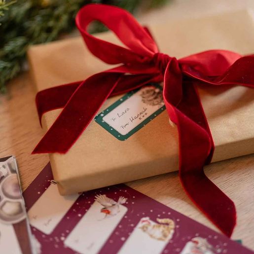 Samolepky Wrendale Designs, 60 ks - Vánoční visačky