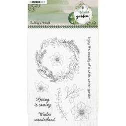 Gelová razítka Studio Light "Winter Garden", 9 ks - Věneček