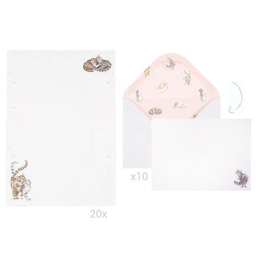 Dopisní sada Wrendale Designs "Feline Good" - Kočky