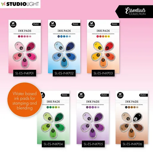 Razítkovací polštářky Studio Light, 5 ks - odstíny modré
