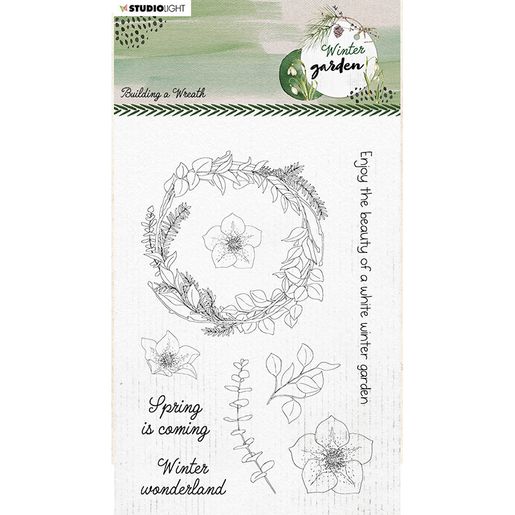 Gelová razítka Studio Light "Winter Garden", 9 ks - Věneček