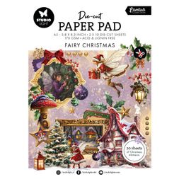 Blok s papírovými výseky Studio Light "Fairy Christmas", A5, 20 l. - Vánoce s vílami